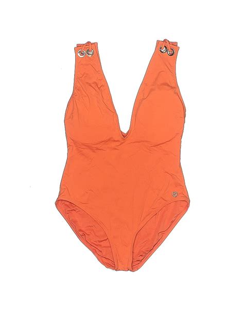 michael kors orange one piece swimsuit|michael kors one piece swimsuit.